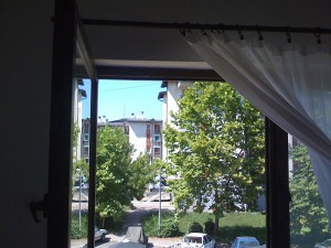 View from hostel room